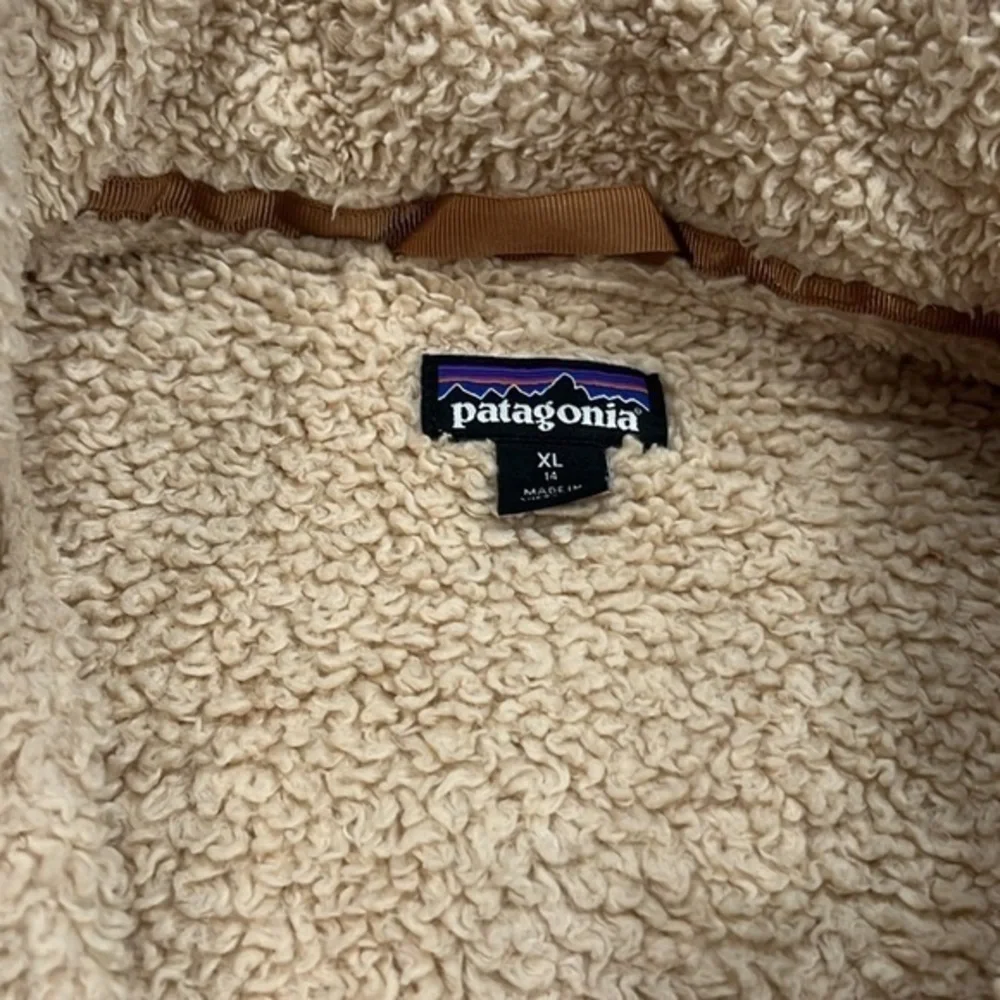 Patagonia kids XL size 14 Kids' Los Gatos 1/4-Zip Fleece Creamy, beige‎ color